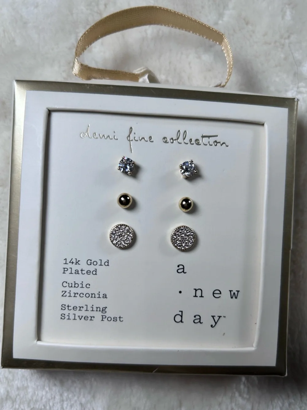 NWT Jewelry Bundle A New Day Demi Fine Collection, earrings necklace silver gold